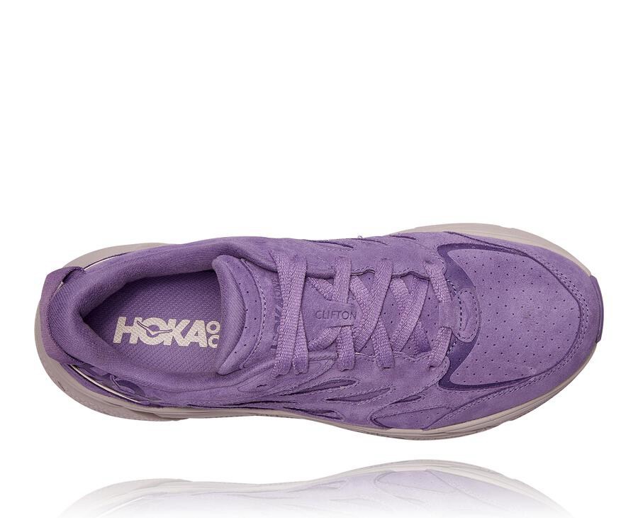 Hoka One One Loopschoenen Dames - Clifton L Suede - Paars - TW1938475